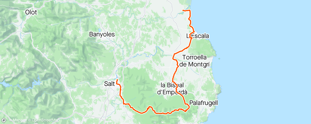 Map of the activity, Catalunya Trail bikepacking 1/8