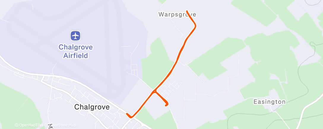 Map of the activity, Afternoon Run