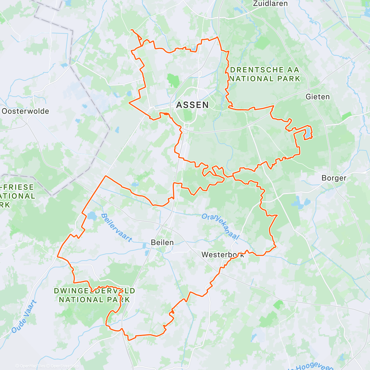 Map of the activity, Drenthe 200 #5