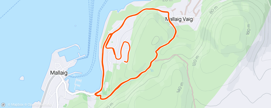 Mapa de la actividad, 2h15min hills in zone 2 👌