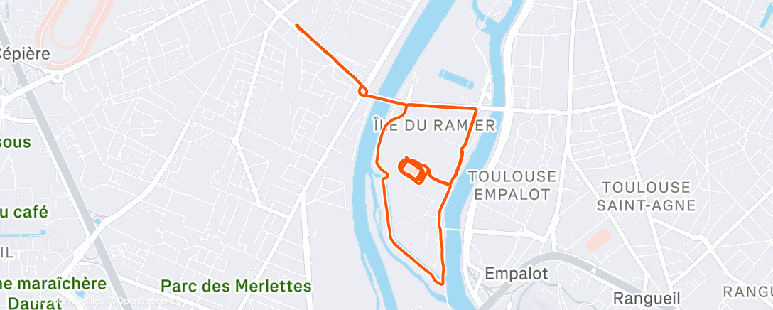 Map of the activity, 3*(5*1'/1') - R=2'