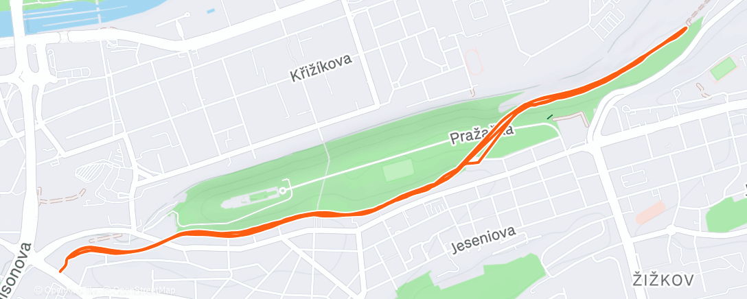 Map of the activity, Morning Run