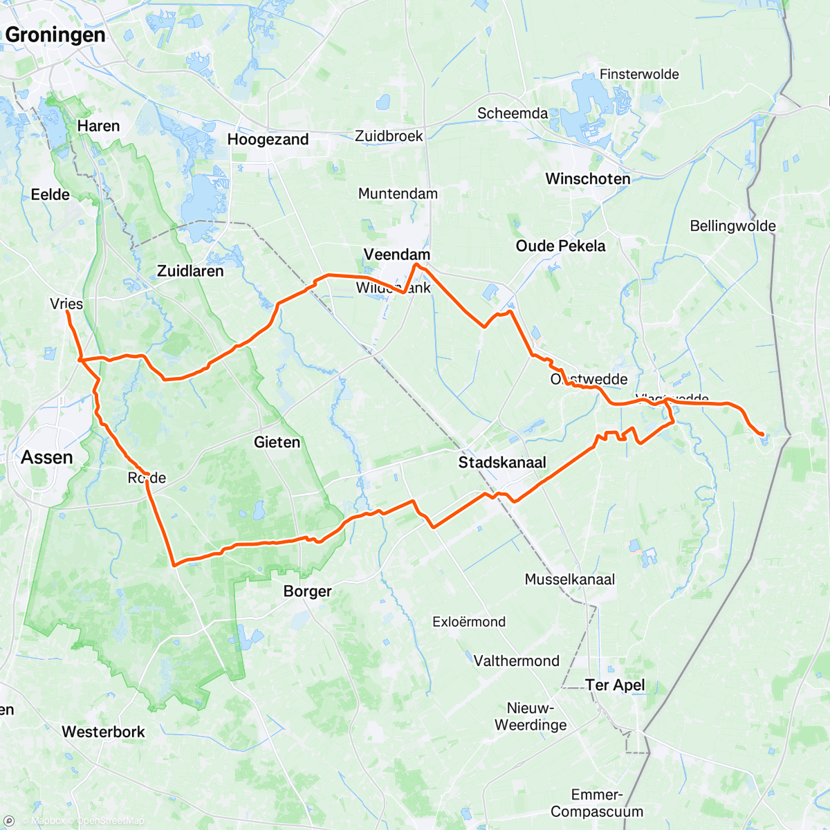 Map of the activity, Assenliggers, wie A zegt
