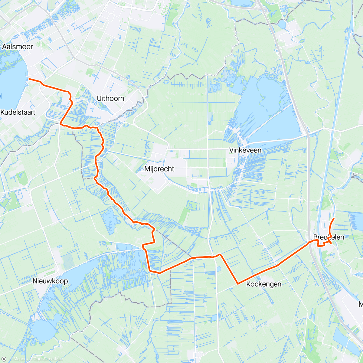 Map of the activity, FulGaz - Vrouwentroost to Loenen