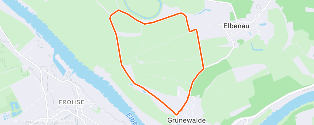 Map of the activity, Lauf am Morgen