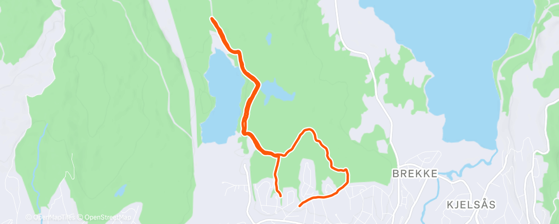 Map of the activity, Luke 7: Rolig kveldstur m bikkja Sognsvann Nord + 4SL