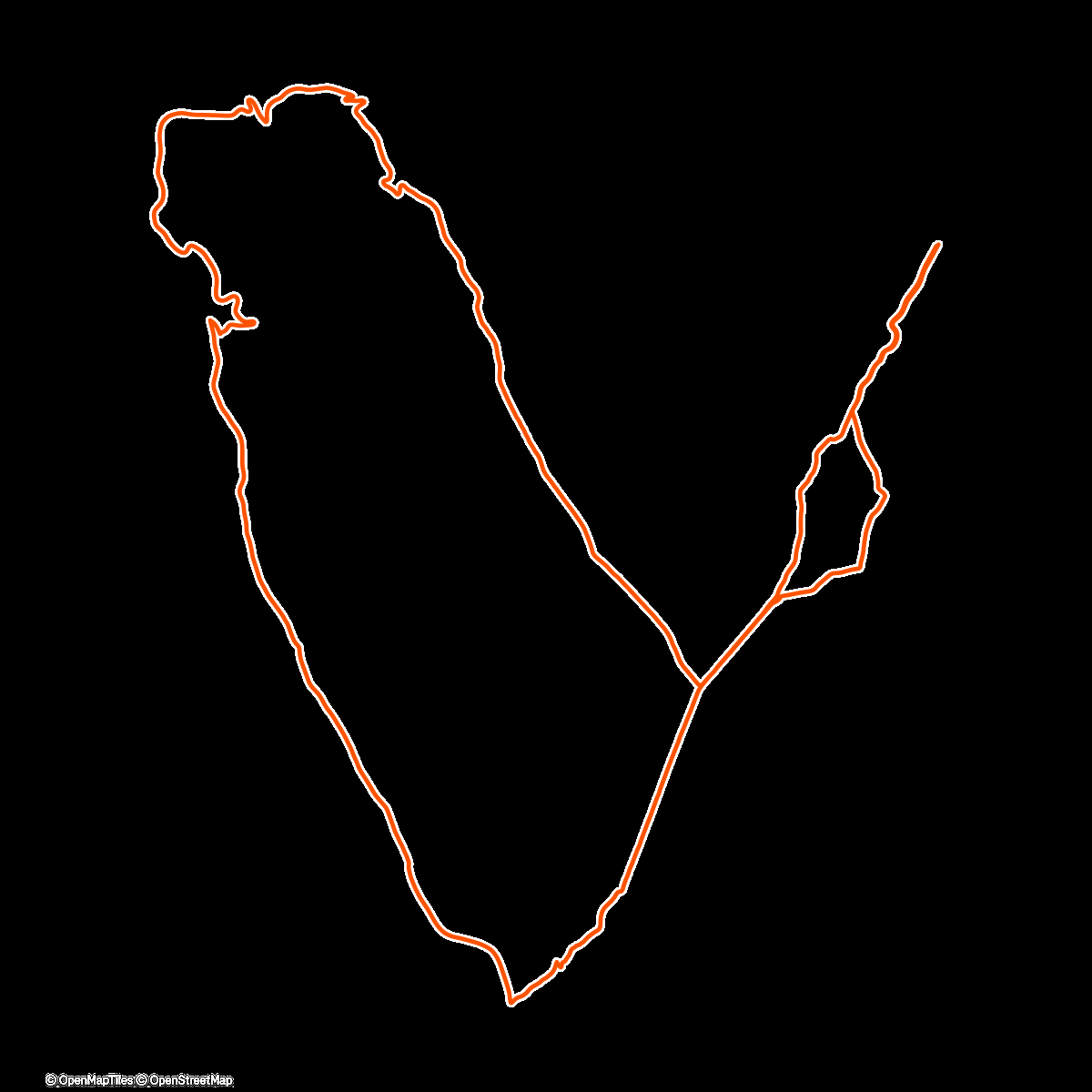 Map of the activity, Lunch Ride