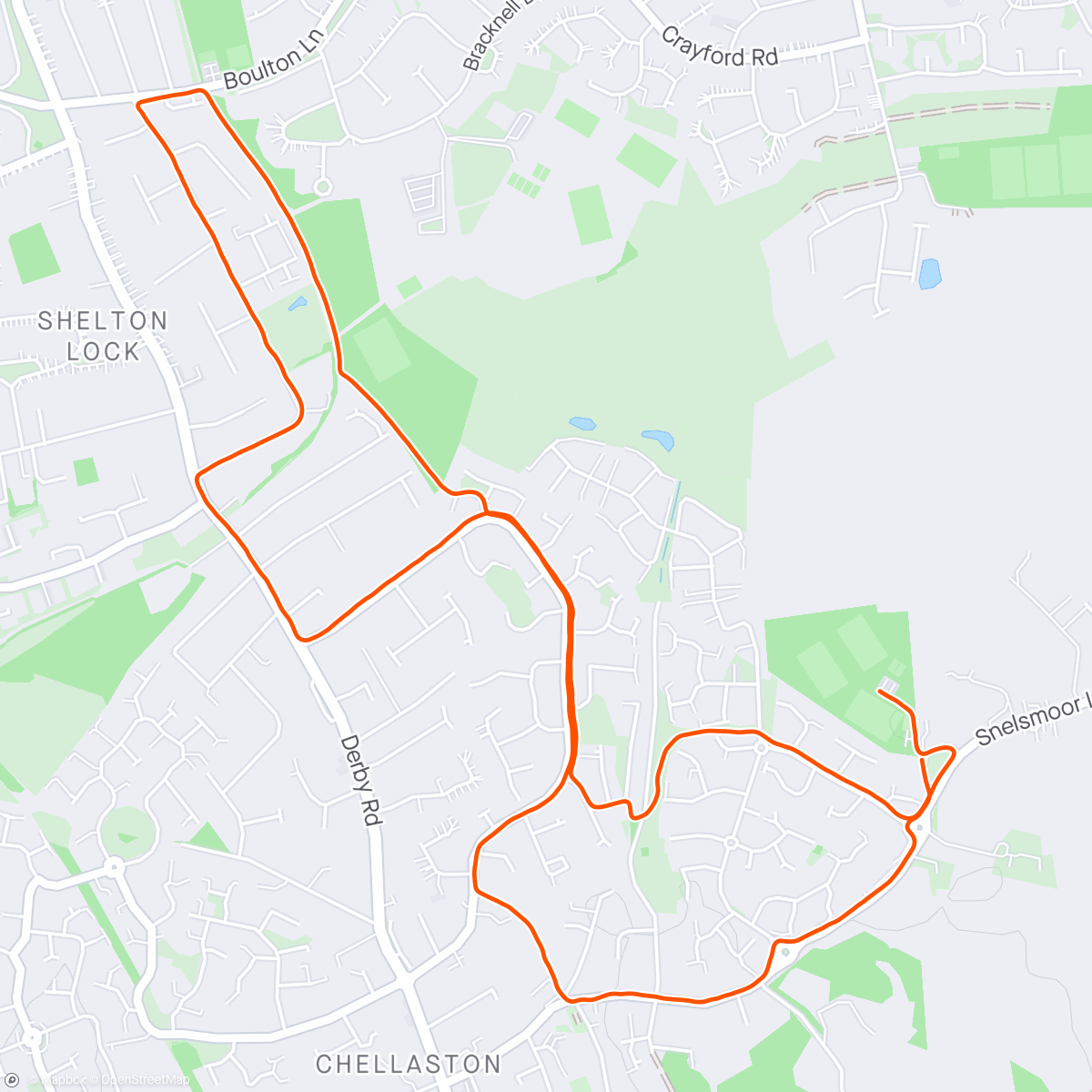 Map of the activity, Sinfin RC 💚 - 4 mile social run