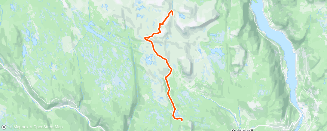 Map of the activity, Morning Nordic Ski med lite batt (32km)