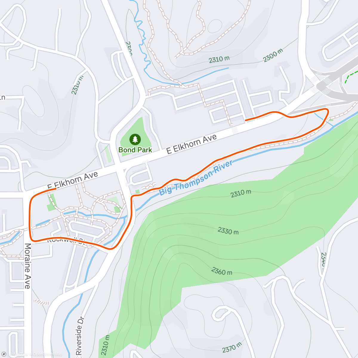 Map of the activity, Catch the glow mile