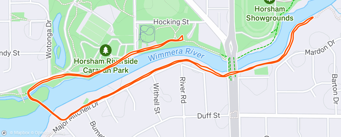 Map of the activity, Morning Run