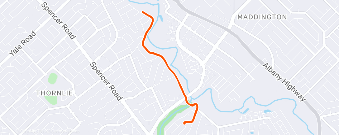 Map of the activity, Morning Run
