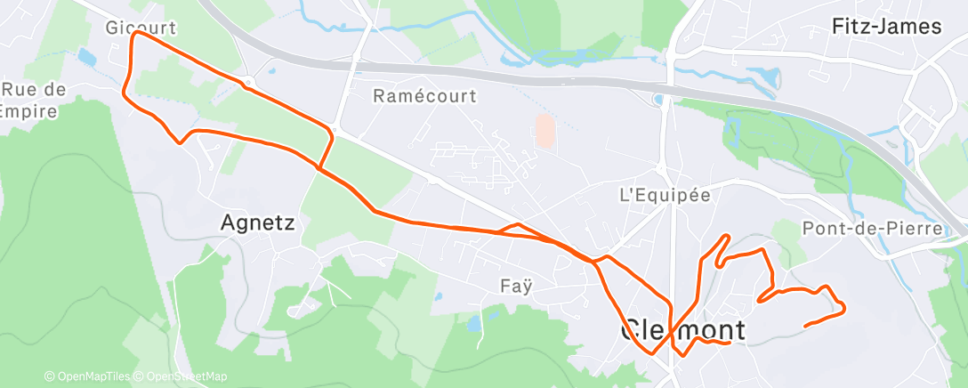 Map of the activity, Bla-bla run avec le copain 🤣💪🏻