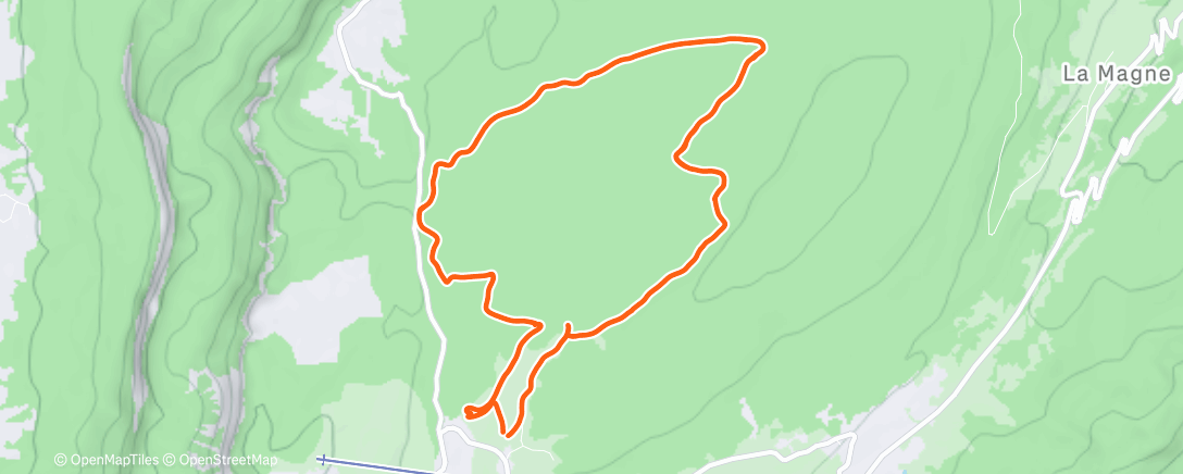 Carte de l'activité Moins froid en ski que sur le vélo 😂