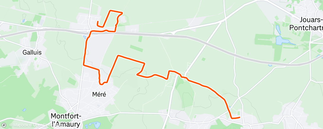 Map of the activity, Aller run taff