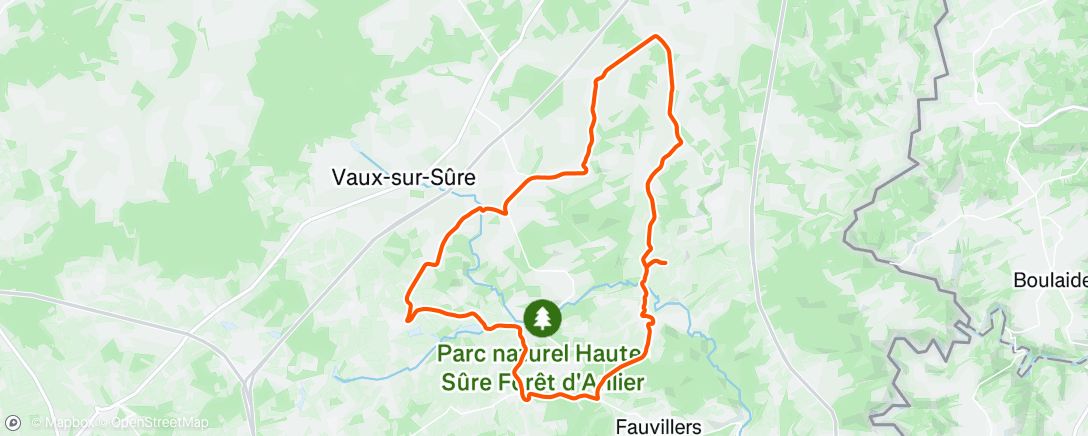 Map of the activity, Sortie vtt dans l'après-midi