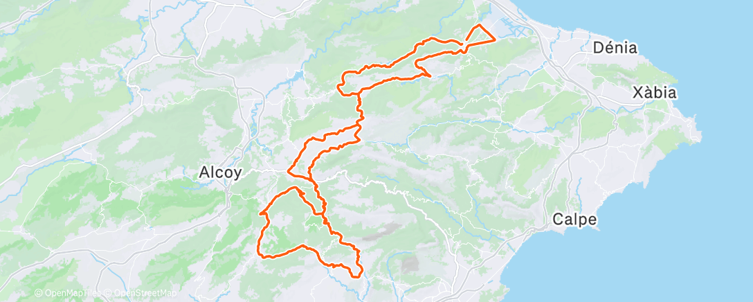 Map of the activity, Bicicleta por la mañana