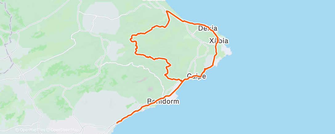 Mapa da atividade, Morning Ride