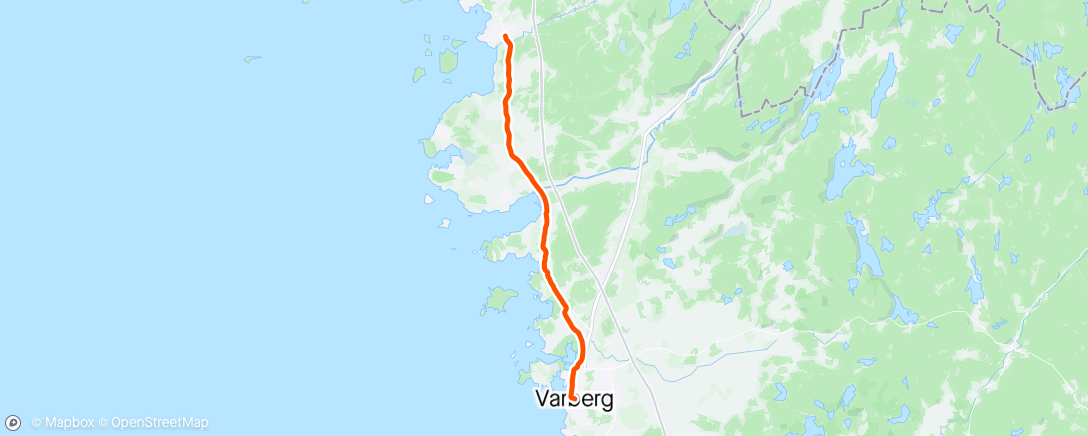 アクティビティ「Lunch Ride Varberg ToR🚴‍♂️👋😃」の地図