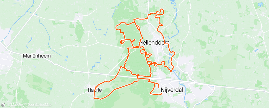 Kaart van de activiteit “Middagrit op mountainbike”