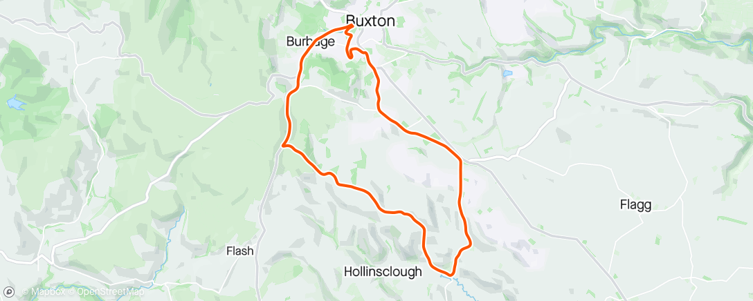 Map of the activity, Buxton Half marathon  - 1st MV 50!