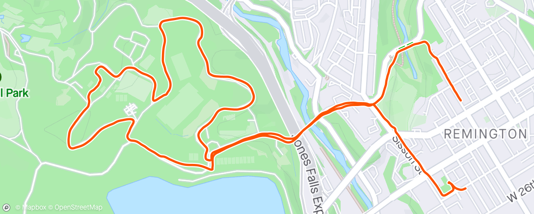 Map of the activity, Sunny Day Run