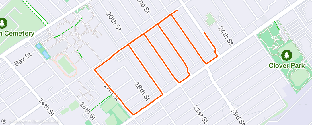 Map of the activity, Night Run