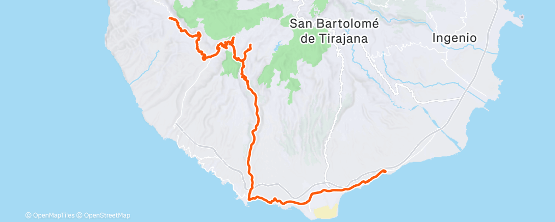 Map of the activity, Gran Canaria #7 auf nach Westen