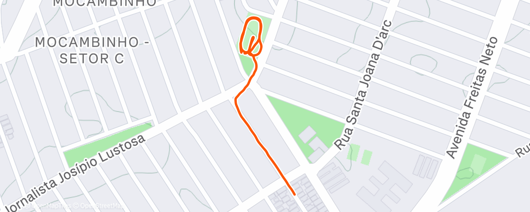 Map of the activity, Caminhada matinal