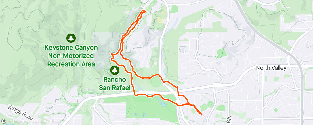 活动地图，Lunch Trail Run