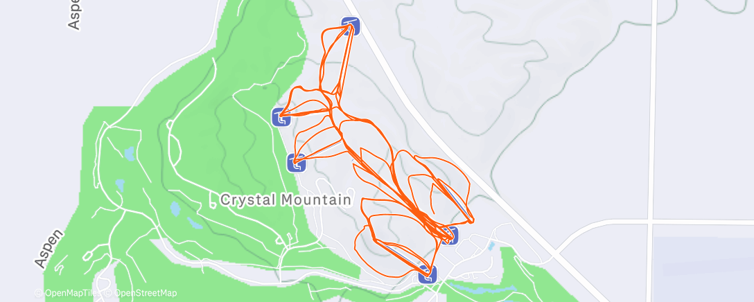 Map of the activity, Skiabfahrt am Morgen