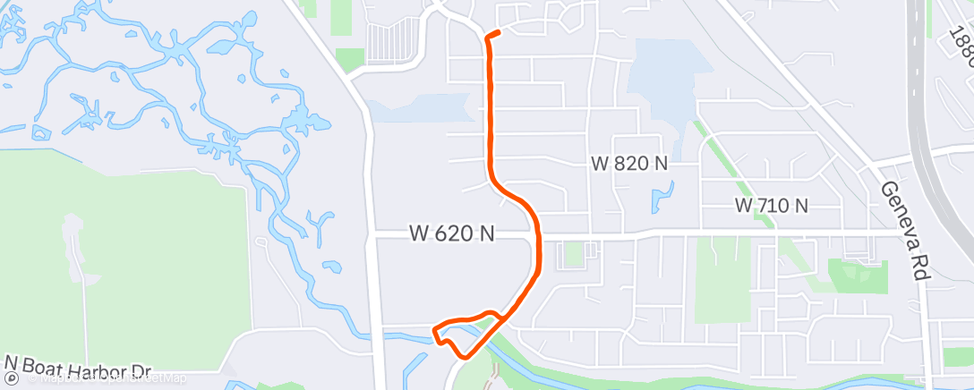 Map of the activity, Afternoon Walk