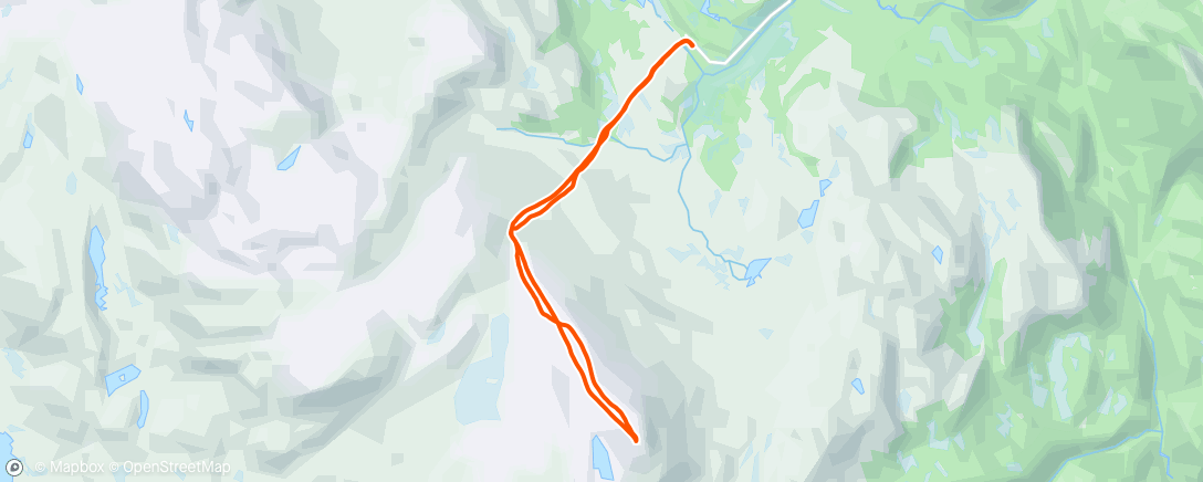 Map of the activity, Høgevarde på vei hjem fra hytta. Røddig vårvær😎⛷️
