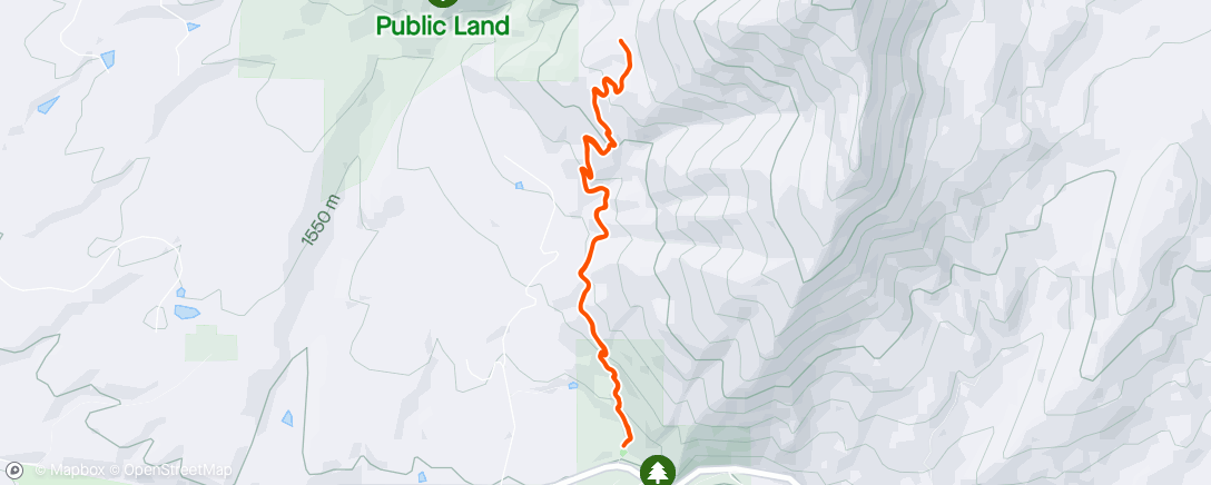Map of the activity, Morning Run/hike