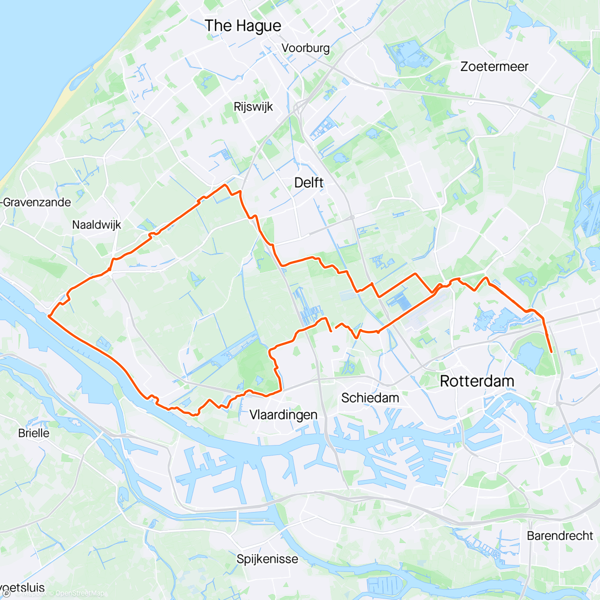 Map of the activity, Marathon Rotterdam 👀