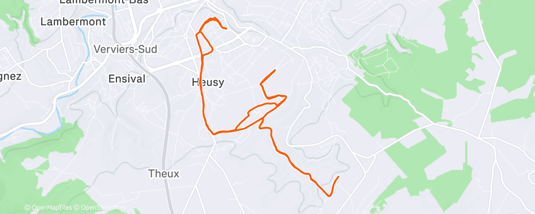 Map of the activity, Corsa pomeridiana