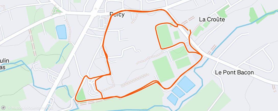 Map of the activity, Initiation Run in Percy