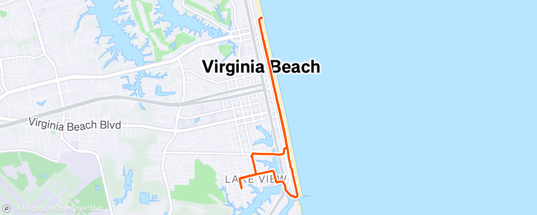 Map of the activity, Afternoon Run
