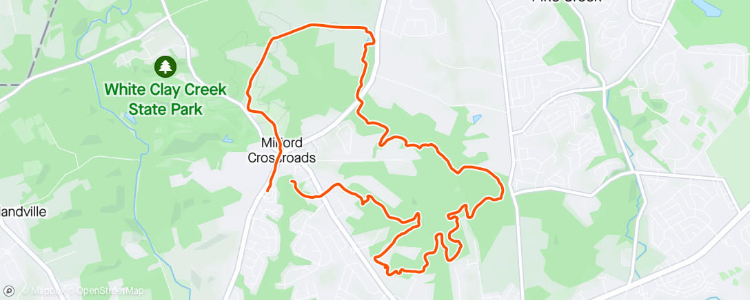 Map of the activity, Evening Group Mountain Bike Ride