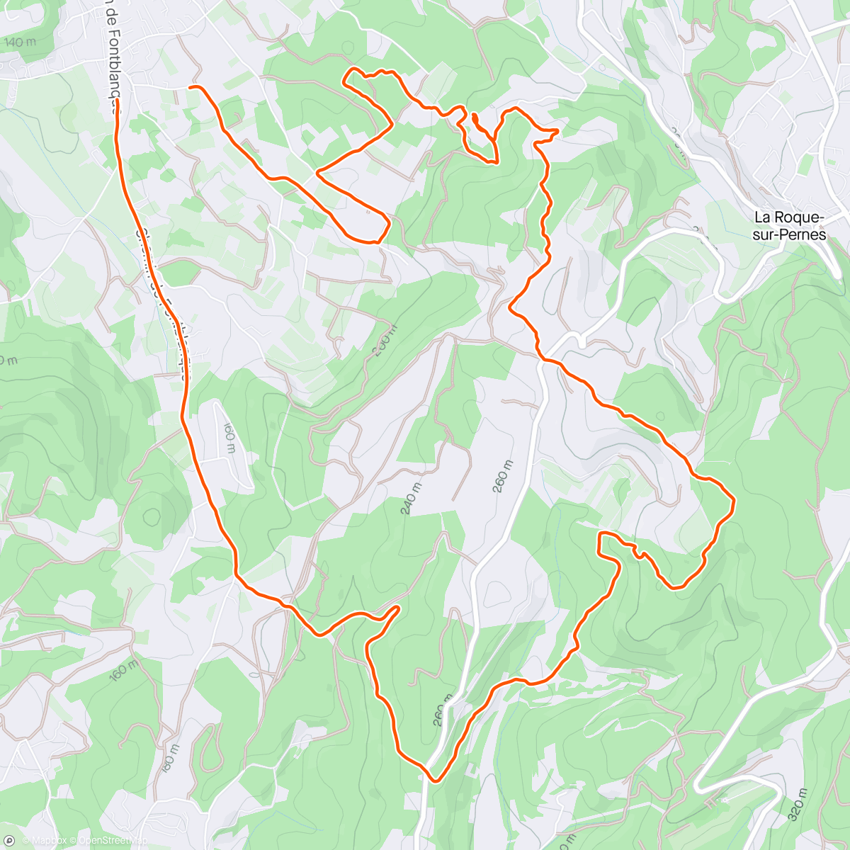 Mapa da atividade, Trail domenical