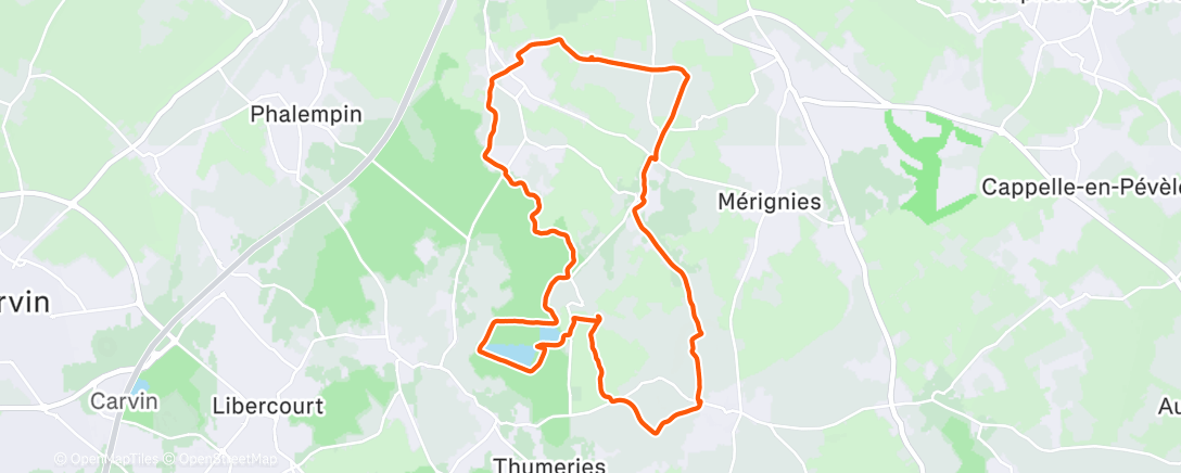 Map of the activity, Morning Run