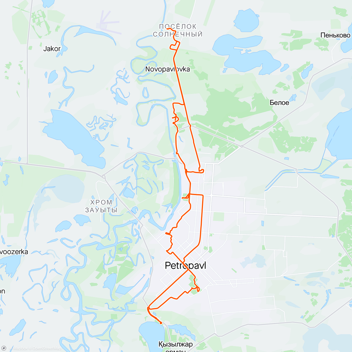 Map of the activity, Семейная велосипедная вылазка выходного дня на шашлык-машлык🚴🏼‍♂️🚴🏻‍♀️🚴🏽‍♂️🚴🏼‍♀️...