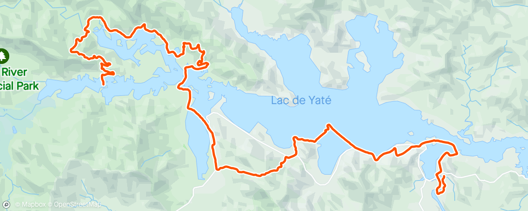 Map of the activity, Yate Swimrun New Caledonia