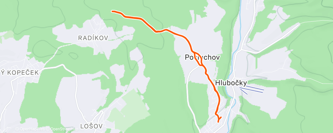 Map of the activity, Morning Walk