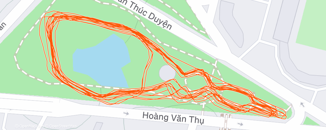 Map of the activity, Evening Run