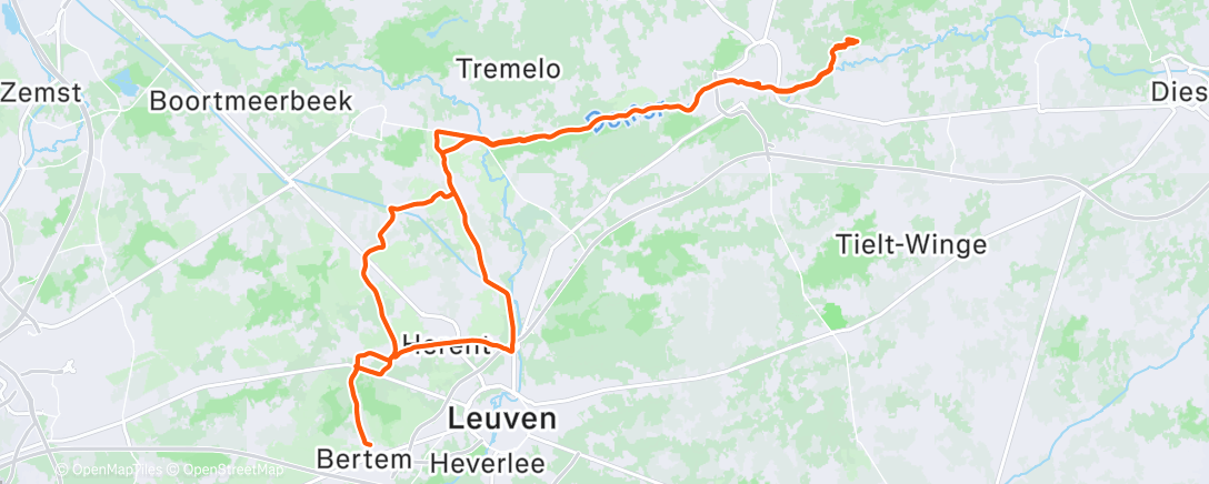 Map of the activity, Morning Ride