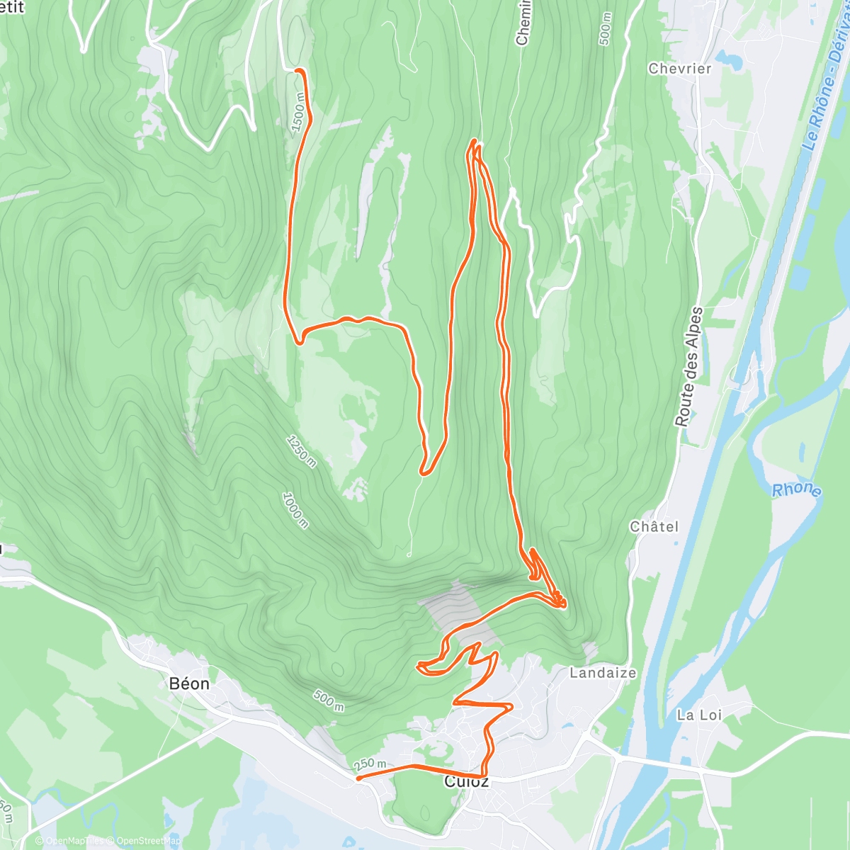 Map of the activity, ROUVY - genieten van de blauwe hemel!