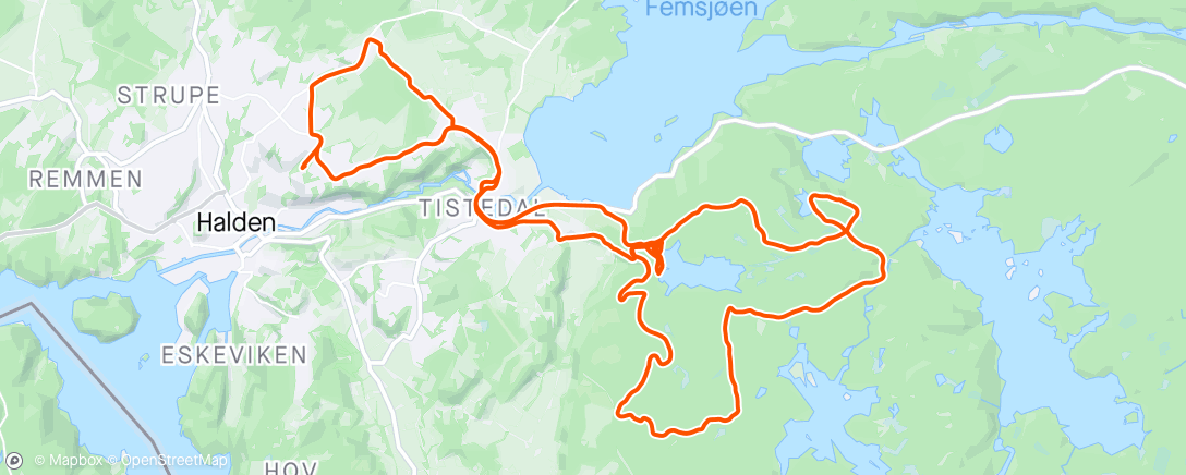 Map of the activity, Årets første tur ute😅