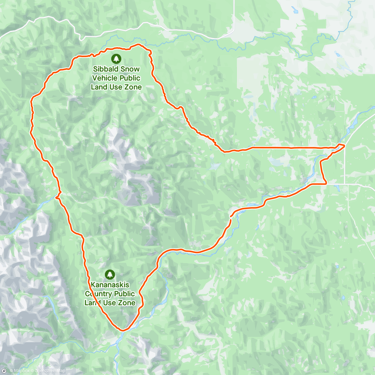 Map of the activity, Big loop around Moose Mountain… gorgeous 👌🏻☀️