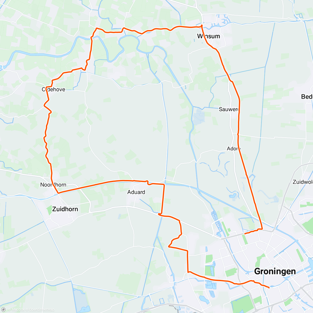 Map of the activity, Middagrit